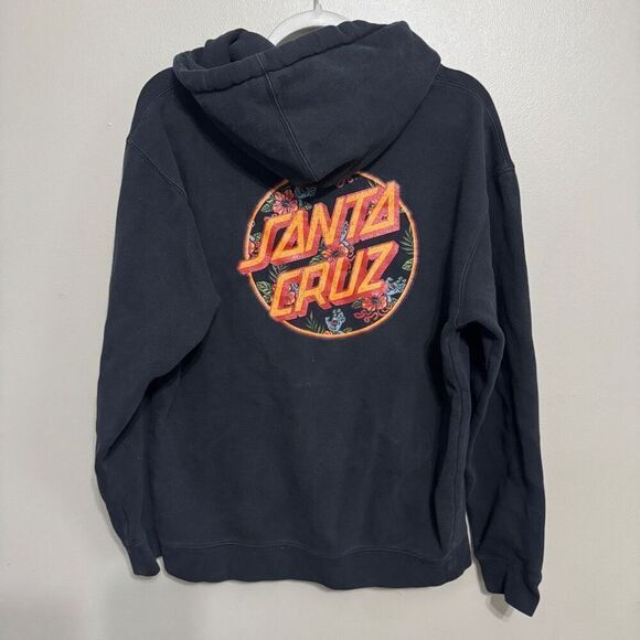 Santa Cruz black logo hooded sweatshirt size medium - Picture 2 of 6